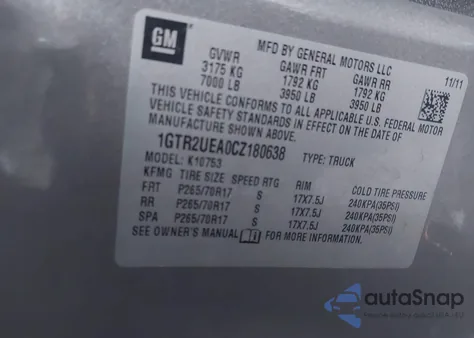 2012 GMC Sierra 1500 Sl from USA, damaged, VIN 1GTR2UEA0CZ180638